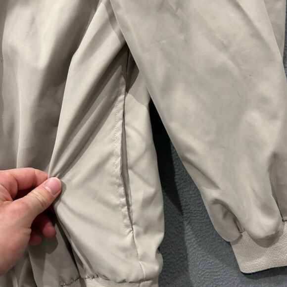 Vintage Coca Cola Windbreaker Mens XL Beige Embroidered Logo V Neck Pullover - Picture 7 of 9